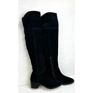 Coach Lucia Knee High Boots Black Suede Women's Size 7B